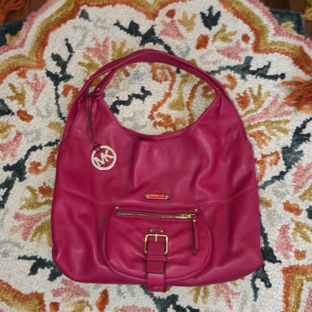 Fuchsia Pink Michael Kors Handbag Purse Tote